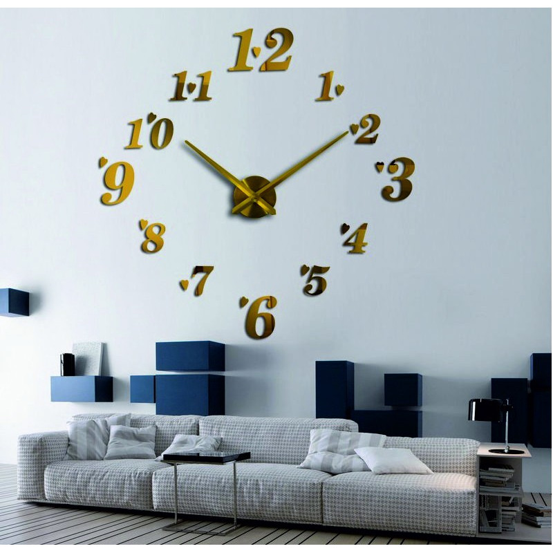 Adhesive wall clock, luxury clock on stent, plastic clock