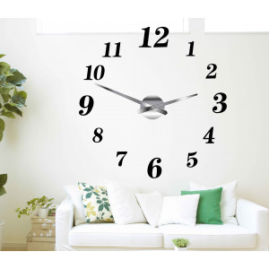 Modern wall clock made of plastic. Own production, X-momo
