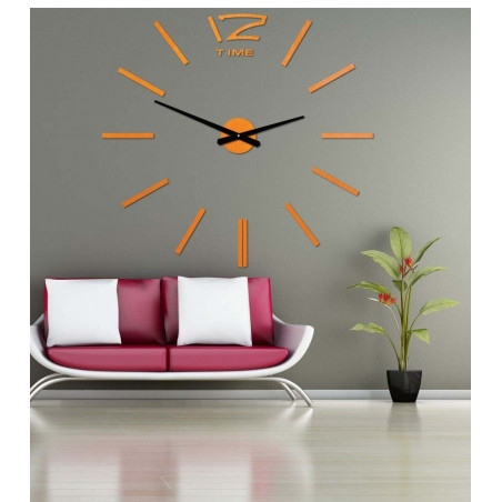 Modern wall clock, wall clock made of wood, plywood