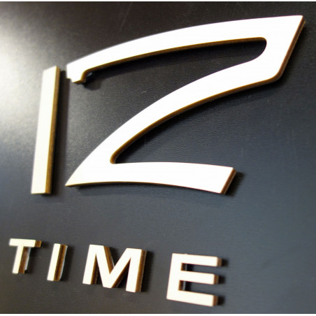 Modern wall clock, wall clock made of wood, plywood