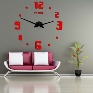 Plastic 3D wall clock - LIONA
