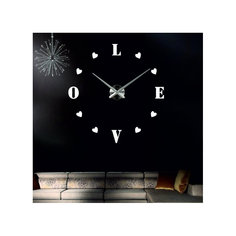 Adhesive wall clock, luxury clock on stent, plastic clock