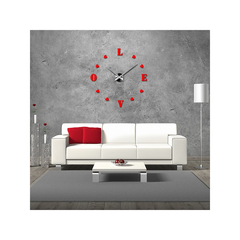 Adhesive wall clock, luxury clock on stent, plastic clock