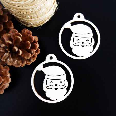 Christmas ornament - Santa Claus, size: 79x90 mm