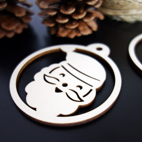 Christmas ornament - Santa Claus, size: 79x90 mm