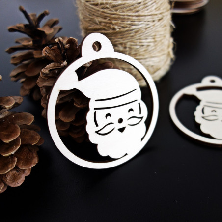 Christmas ornament - Santa Claus, size: 79x90 mm