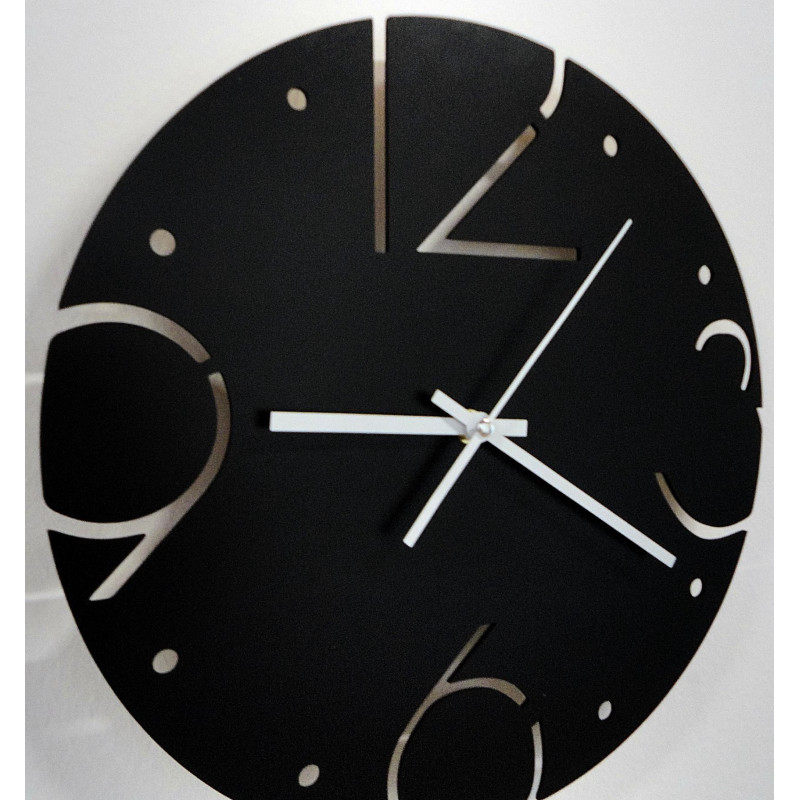 Modern wall clock, wooden wall clock, plywood