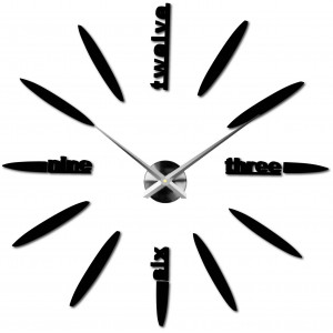 Adhesive wall clock, luxury clock on stent, plastic clock