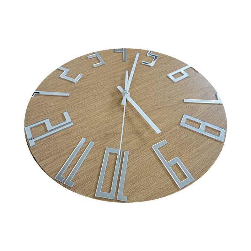 Modern wall clock, wooden wall clock, plywood