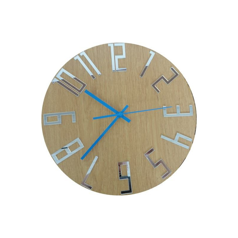 Modern wall clock, wooden wall clock, plywood