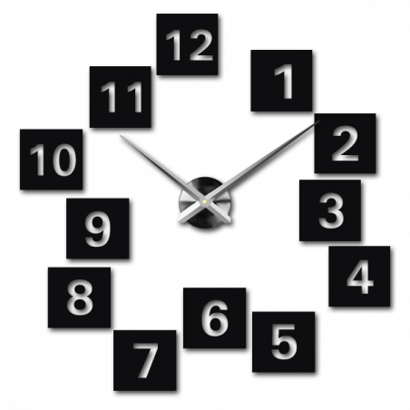 Adhesive wall clock, luxury clock on stent, plastic clock