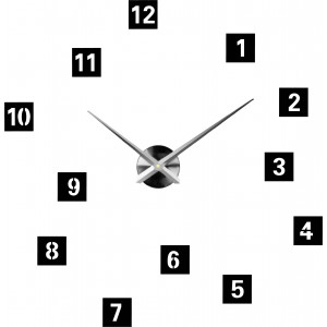 Adhesive wall clock, luxury clock on stent, plastic clock