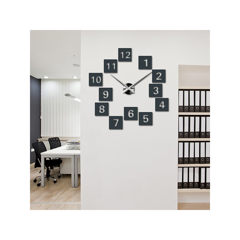 Adhesive wall clock, luxury clock on stent, plastic clock