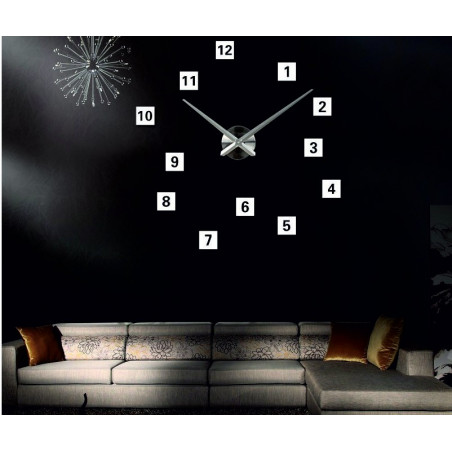 Adhesive wall clock, luxury clock on stent, plastic clock