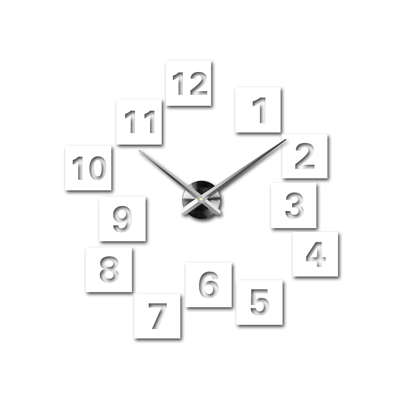 Adhesive wall clock, luxury clock on stent, plastic clock
