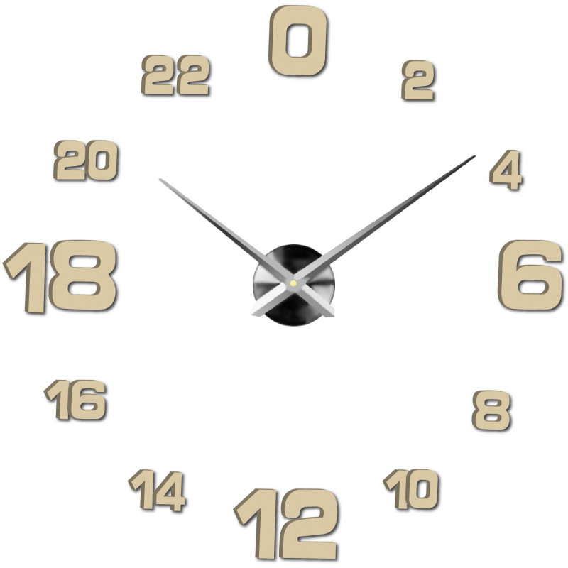 Adhesive wall clock, luxury clock on stent, plastic clock