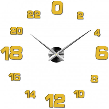Adhesive wall clock, luxury clock on stent, plastic clock