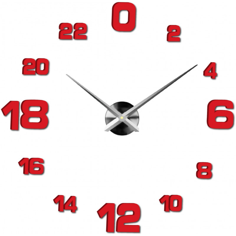 Adhesive wall clock, luxury clock on stent, plastic clock