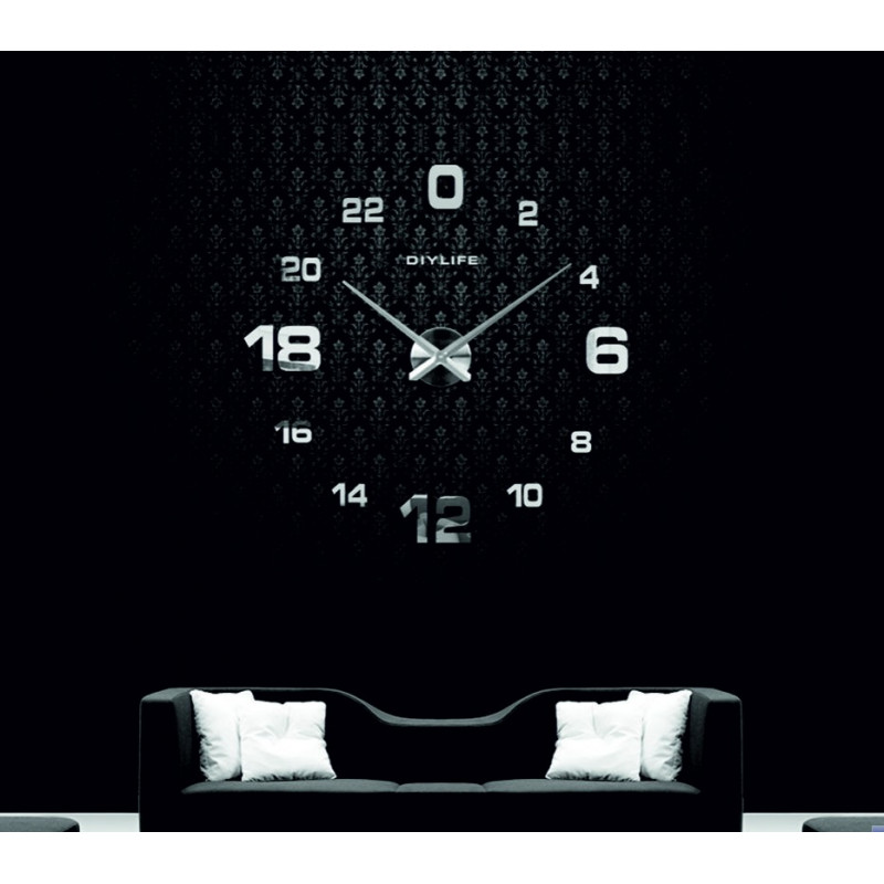 Adhesive wall clock, luxury clock on stent, plastic clock