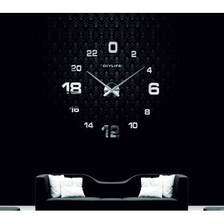 Adhesive wall clock, luxury clock on stent, plastic clock