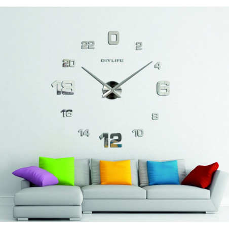 Adhesive wall clock, luxury clock on stent, plastic clock