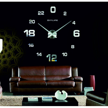 Adhesive wall clock, luxury clock on stent, plastic clock