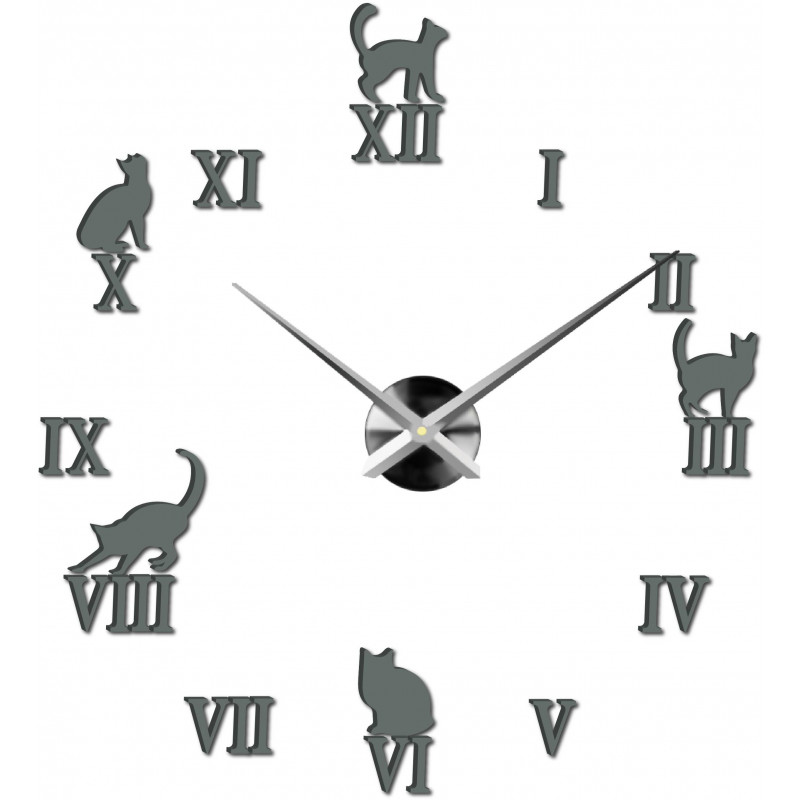 Adhesive wall clock, luxury clock on stent, plastic clock