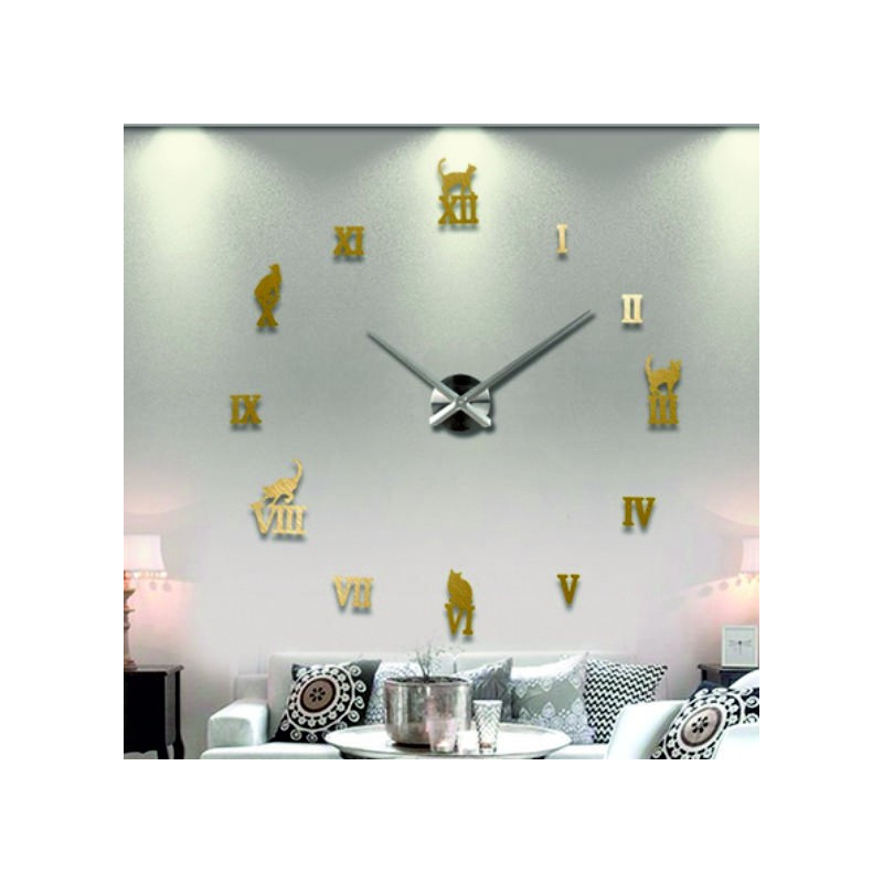 Stick-on wall clocks,luxury stent clocks,plastic clocks