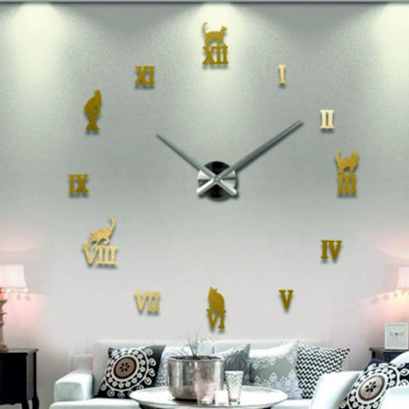Adhesive wall clock, luxury clock on stent, plastic clock