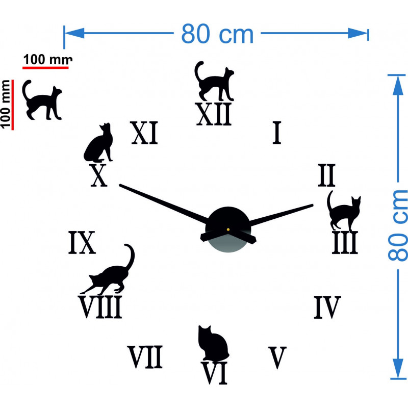 Stick-on wall clocks,luxury stent clocks,plastic clocks