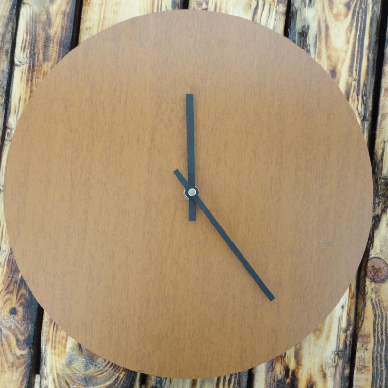 Wall clock COLORED HDF Olive