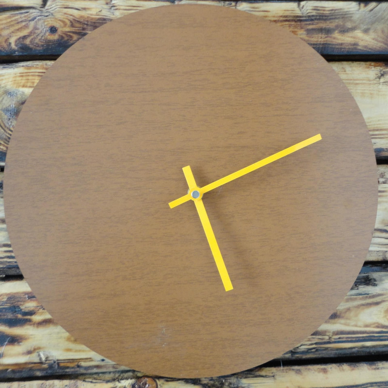Wall clock COLORED HDF Olive