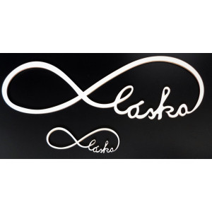 Wooden inscription. Neverending love. Size: 500x 164 mm 2