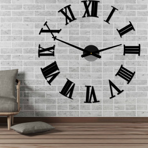 Wall sticker clock Roman numerals - ROOLIND