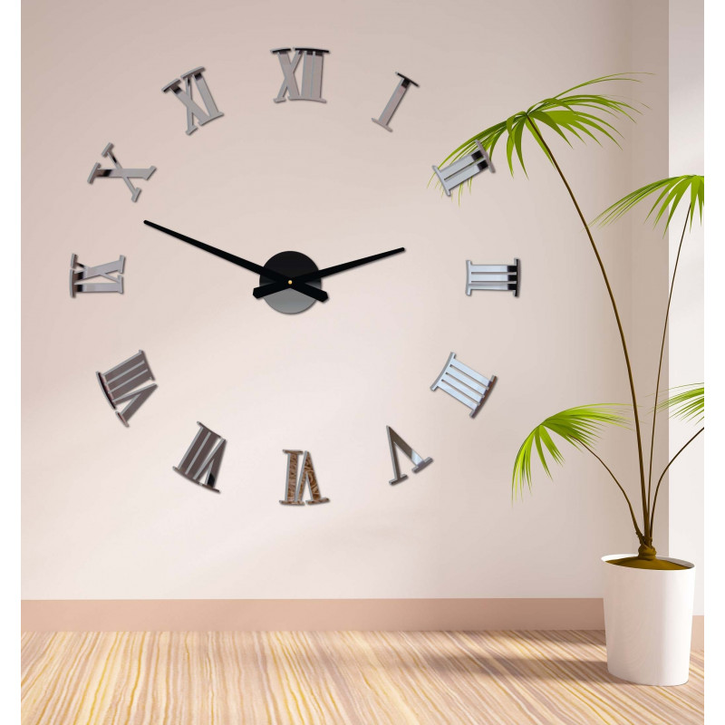 Adhesive wall clock Roman 2D plexiglass