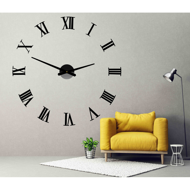 Adhesive wall clock Roman 2D plexiglass