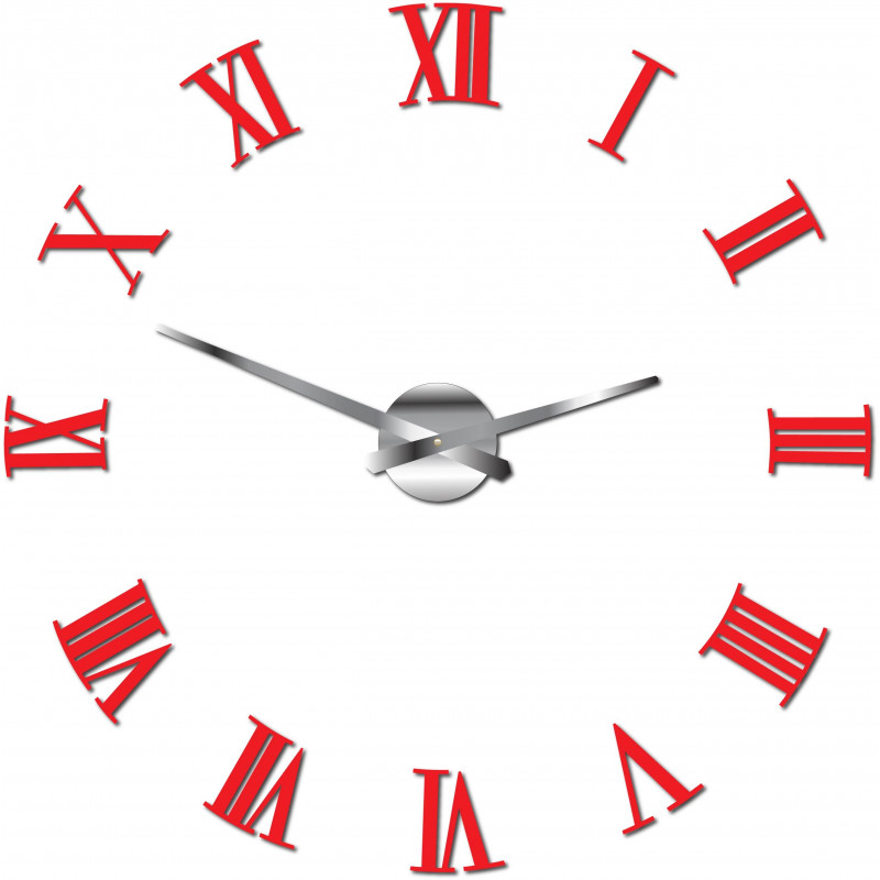 Adhesive wall clock Roman 2D plexiglass