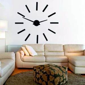 Modern wall clock sticks 2D plexi MIRROR