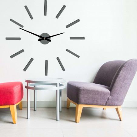 Modern wall clock 2D plexiglass MIRROR Modern wall clock 2D plexiglass MIRROR