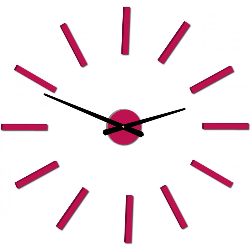 Modern wall clock 2D plexiglass MIRROR