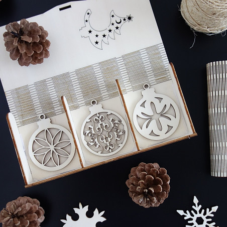 Set of Christmas decorations for Christmas, 1 set-18 pieces