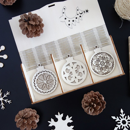 Ornaments for Christmas tree, 1 set-18 pieces