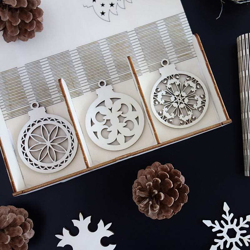 Ornaments for Christmas tree, 1 set-18 pieces