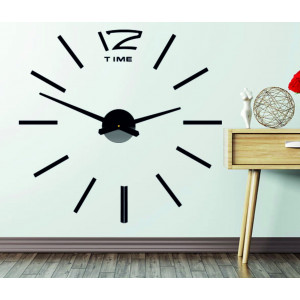 Wall clock large adhesive OMEGA. Plexiglas XMOMO