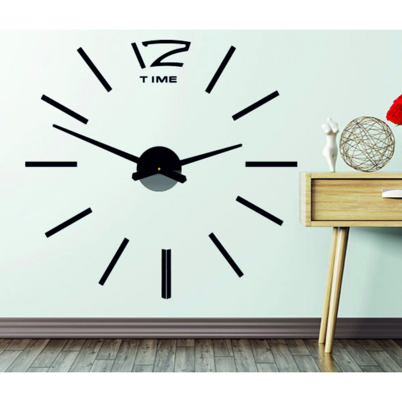 Wall clock large adhesive OMEGA. Plexiglas XMOMO