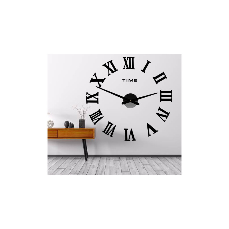 Wall clock adhesive MAXI PLEXI - Roman numerals 2D