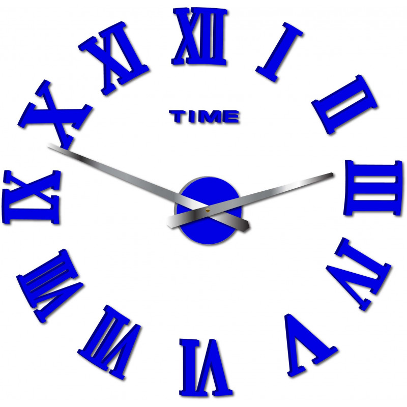 Wall clock adhesive MAXI PLEXI - Roman numerals 2D