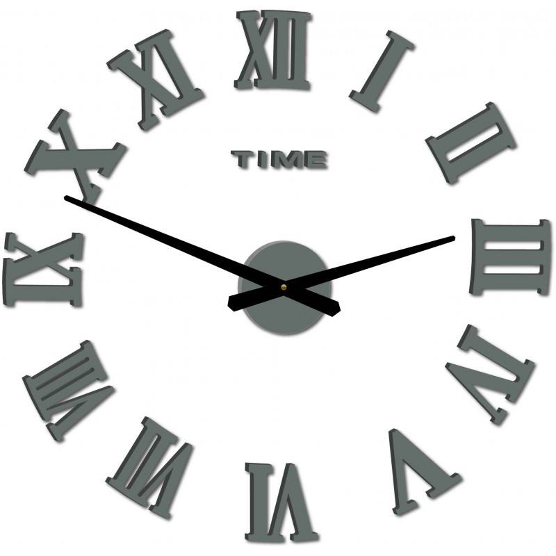 Wall clock adhesive MAXI PLEXI - Roman numerals 2D