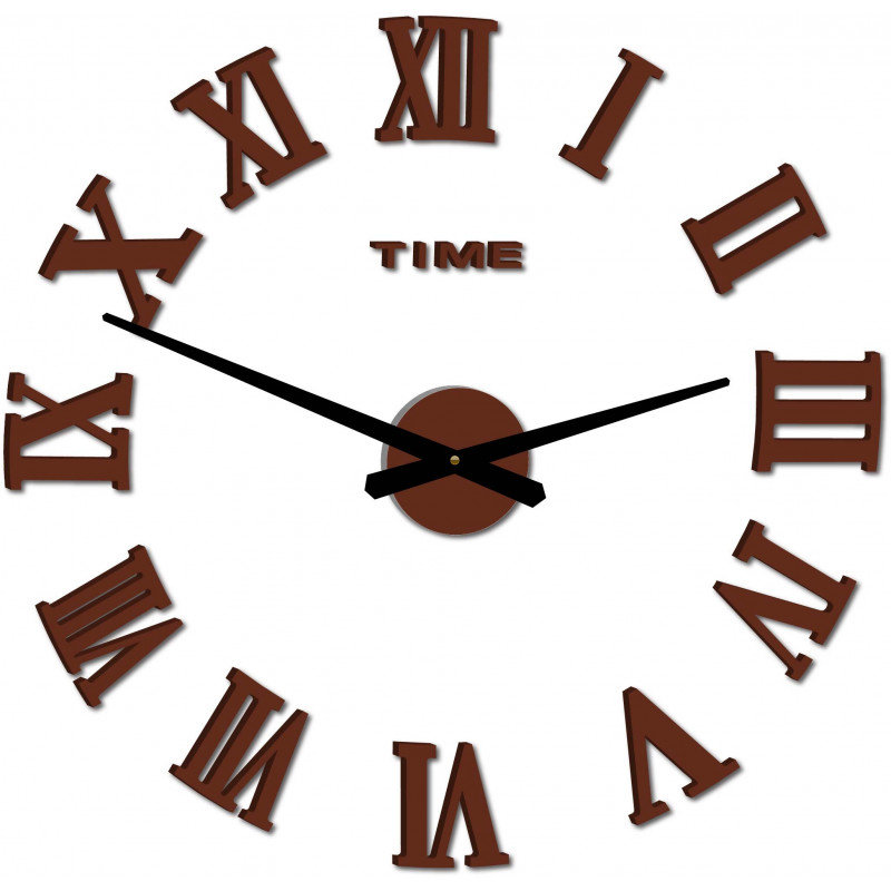 Wall clock adhesive MAXI PLEXI - Roman numerals 2D