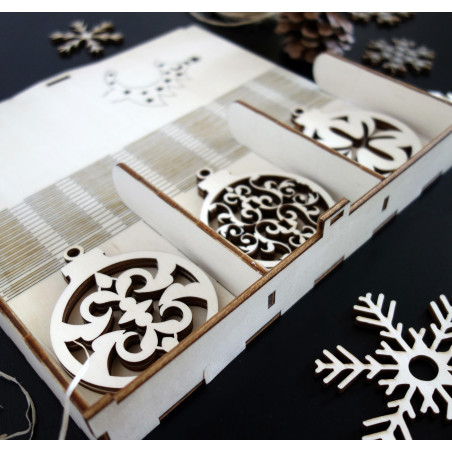 Decoration for Christmas tree, set contains 18 pieces